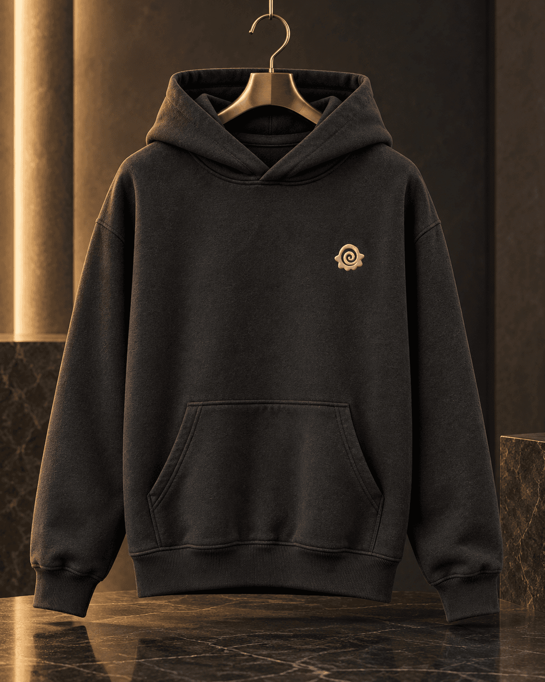 After Hours Hoodie — studio concept, front
